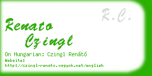 renato czingl business card